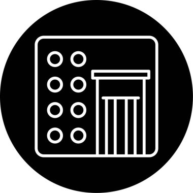 Fotoğraf Booth web simgesi, vektör illüstrasyonu 