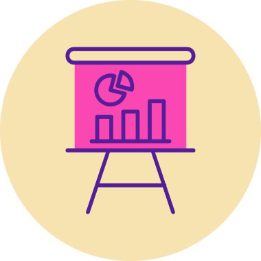 sunum simgesi, vektör illüstrasyonu 