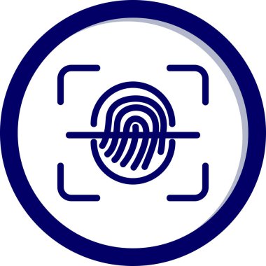 Parmak Tarayıcı Web simgesi, vektör illüstrasyonu