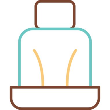 Güvenli araç koltuğu ikonu. Vektör. 