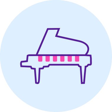 Büyük piyano. Web simgesi basit illüstrasyon