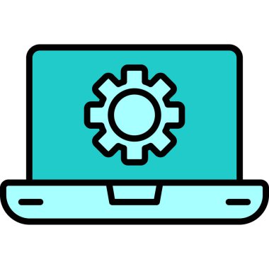 Yazılım web simgesi vektör illüstrasyonu