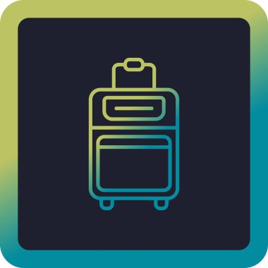 Bavul web simgesi, vektör çizim