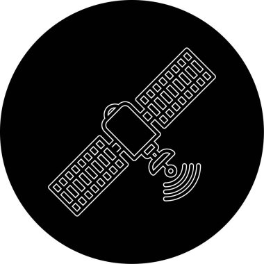 Uydu. Web simgesi basit illüstrasyon 