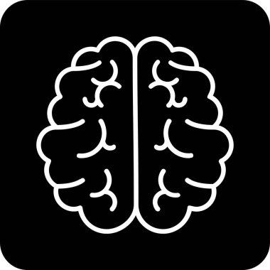 Beyin. Web simgesi basit illüstrasyon 