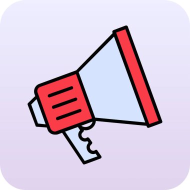 megafon web simgesi, vektör çizim 