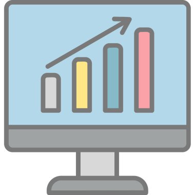 Analytics icon, vector illustration simple design