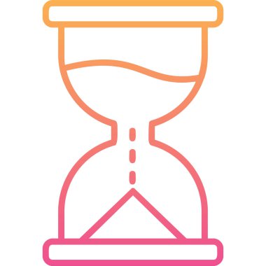 Kum saati simgesi, vektör illüstrasyonu 