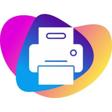 Yazıcı. Web simgesi basit illüstrasyon 