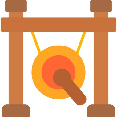 gong simgesi web basit illüstrasyon