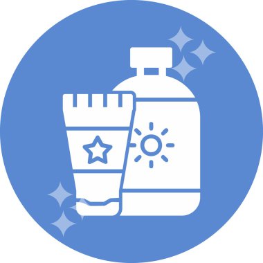 Güneş kremi modern simgesinin vektör illüstrasyonu               