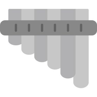 Pan Flüt web simgesi, vektör illüstrasyonu