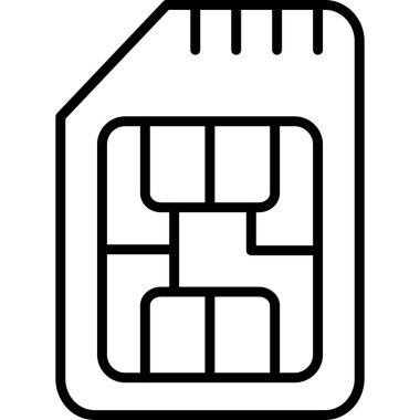 Sim Kart web simgesi, vektör illüstrasyonu