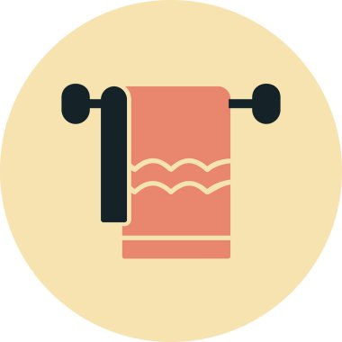 Havlu ağ simgesi, vektör illüstrasyonu 