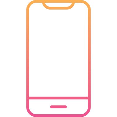 Akıllı telefon. Web simgesi basit illüstrasyon 