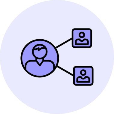 insanlar bağlantı simgesi, vektör illüstrasyonu basit tasarım