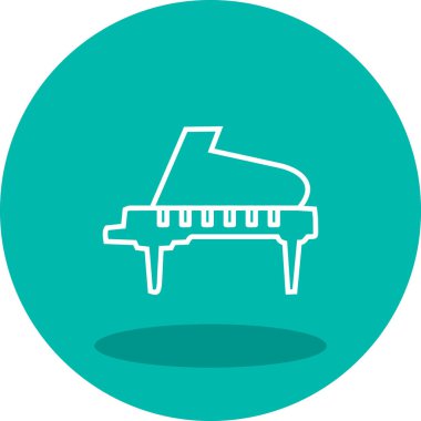 Büyük piyano. Web simgesi basit illüstrasyon