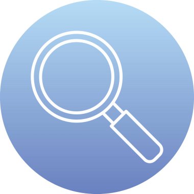 Büyütme cam simgesi, vektör illüstrasyonu 