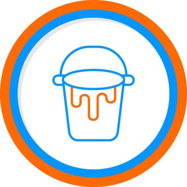 Kova. Web simgesi basit illüstrasyon