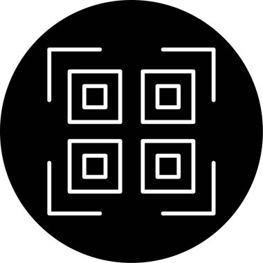 Barkod. Web simgesi basit illüstrasyon         