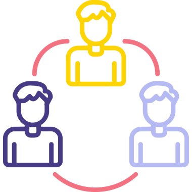 takım çalışması ikon vektör illüstrasyonu 