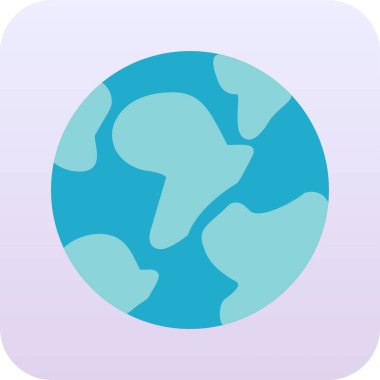 toprak küresi simgesi, vektör illüstrasyonu basit tasarım