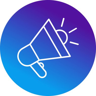 megafon web simgesi, vektör çizim 