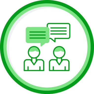converstation simgesi, vektör illüstrasyonu basit tasarım