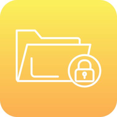 Dizin kilidi simgesi, basit illüstrasyon