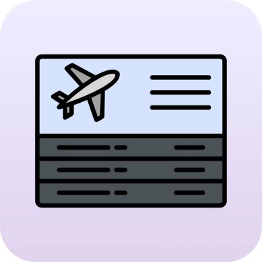 Seyahat ikonunun vektör illüstrasyonu. Ayrılışlar                   