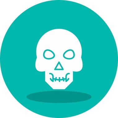 Kafatası. Web simgesi basit illüstrasyon