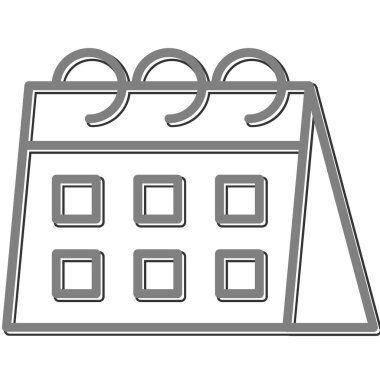 Takvim simgesi, vektör illüstrasyonu basit tasarım