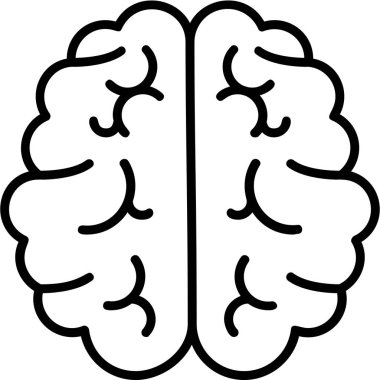 beyin web simgesi, vektör çizim       