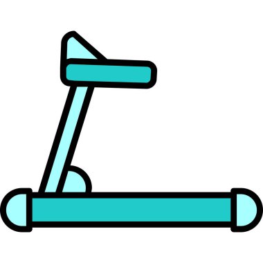 koşu bandı web simgesi, vektör çizim 