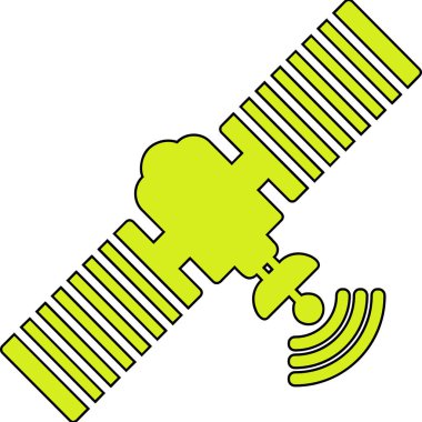 Uydu. Web simgesi basit illüstrasyon 