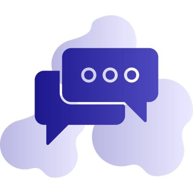 Sohbet baloncukları simgesi, vektör illüstrasyonu basit tasarım