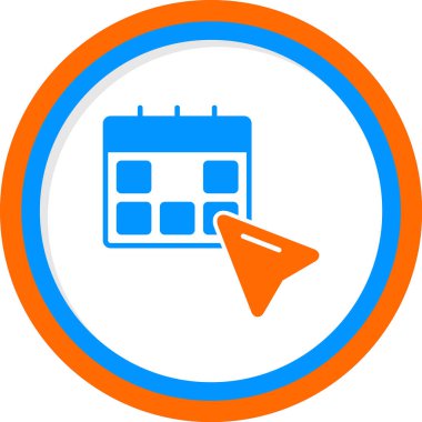 Takvimdeki harita işaretleyici simgesi. vektör illüstrasyonu 