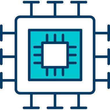 İşlemci. Web simgesi basit tasarım 