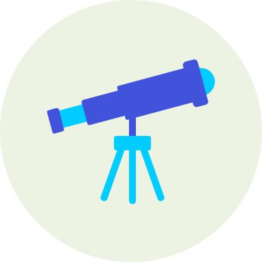 Teleskop. Web simgesi basit illüstrasyon