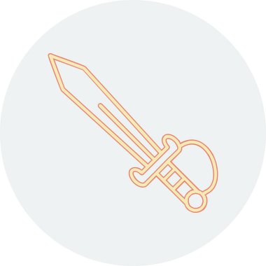 kılıç simgesi, vektör illüstrasyonu basit tasarım