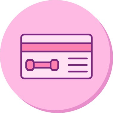 Üye Kart simgesi, vektör illüstrasyonu basit tasarım
