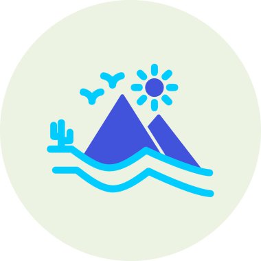 Dune simgesi çizgi vektör çizimi 