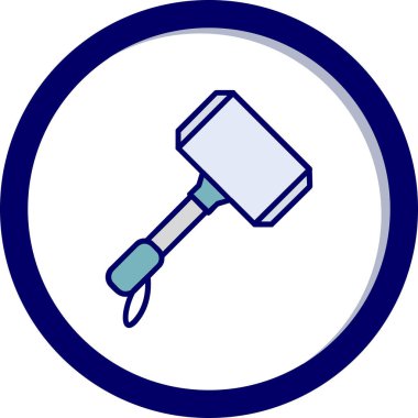 Çekiç ağı simgesi, basit vektör illüstrasyonu 