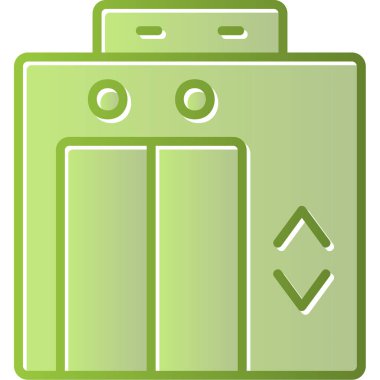 Asansör simgesi, vektör illüstrasyonu basit tasarım