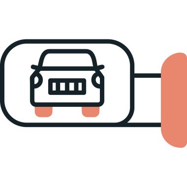 Yan Ayna ikonu vektör illüstrasyonu                      