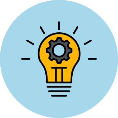 İnovasyon web simgesi basit illüstrasyon 