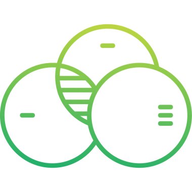 Venn Diyagram Web simgesi vektör çizimi