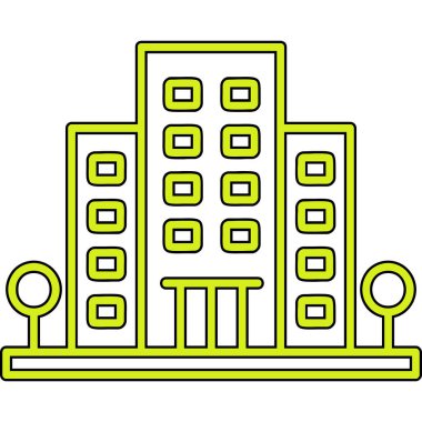 Office Building web simgesi, vektör illüstrasyonu
