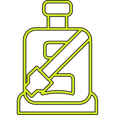 Güvenli araç koltuğu ikonu. Vektör. 