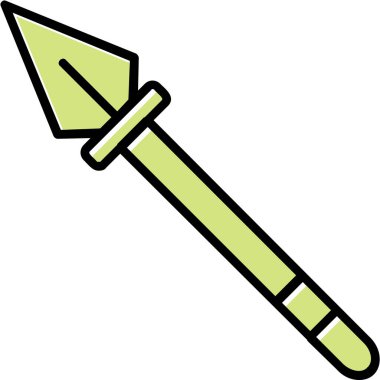 Mızrak simgesi vektör illüstrasyonu